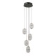 Підвісний світильник Italux PND-34375-5-BK Alani LED 5x28W 3000K 2184Lm IP20 чорний