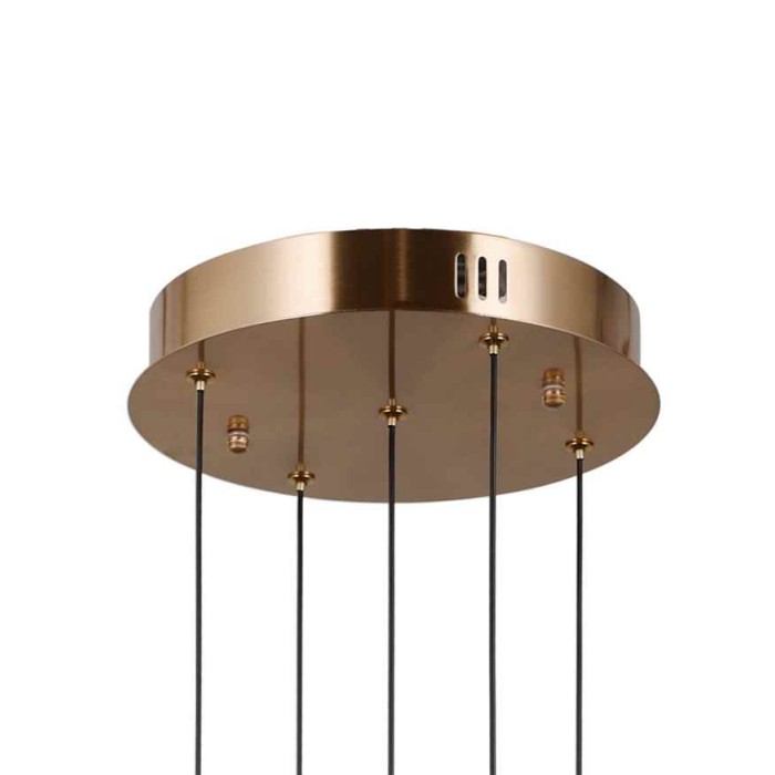 Підвісний світильник, люстра Italux PND-34375-5-HBR Alani LED 5x28W 3000K 2184Lm IP20 золотий