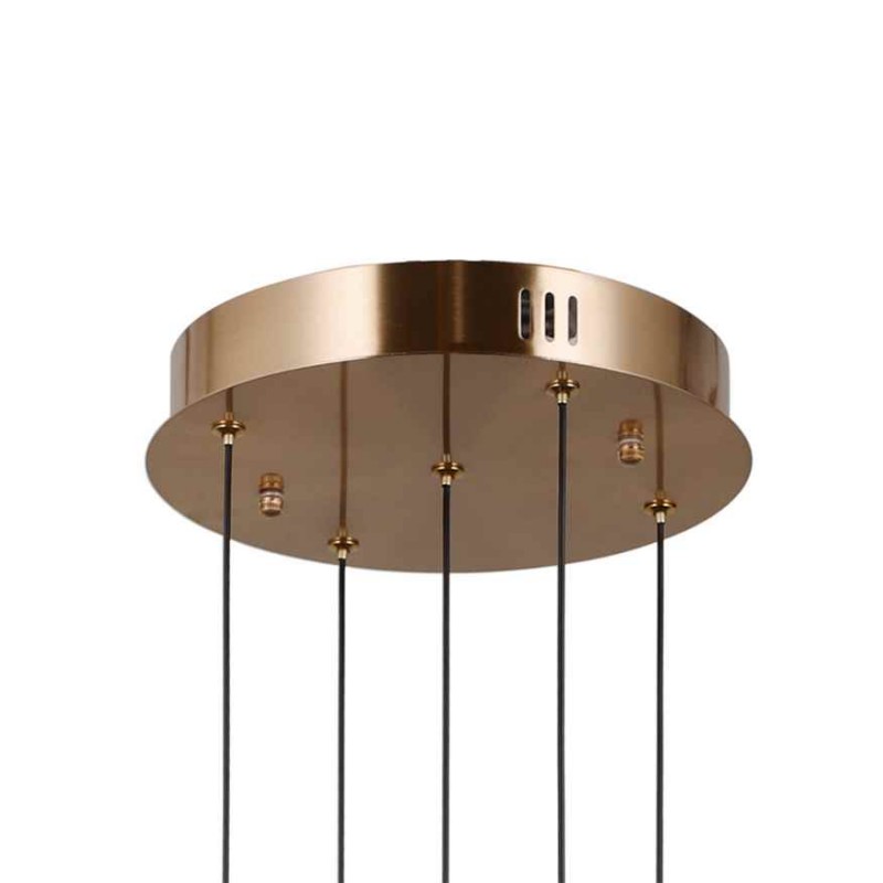 Підвісний світильник, люстра Italux PND-34375-5-HBR Alani LED 5x28W 3000K 2184Lm IP20 золотий