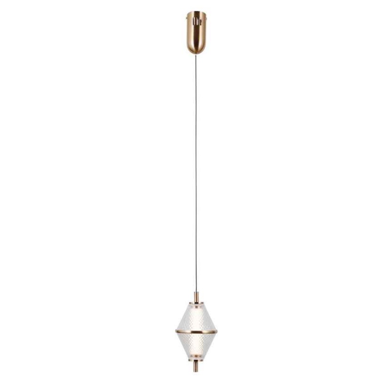 Підвісний світильник, люстра Italux PND-34395-1-HBR Fuente LED 1x5W 3000K 422Lm IP20 золотий
