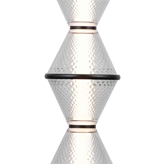 Підвісний світильник, люстра Italux PND-34395-3V-BK Fuente LED 3x15W 3000K 1108Lm IP20 чорний