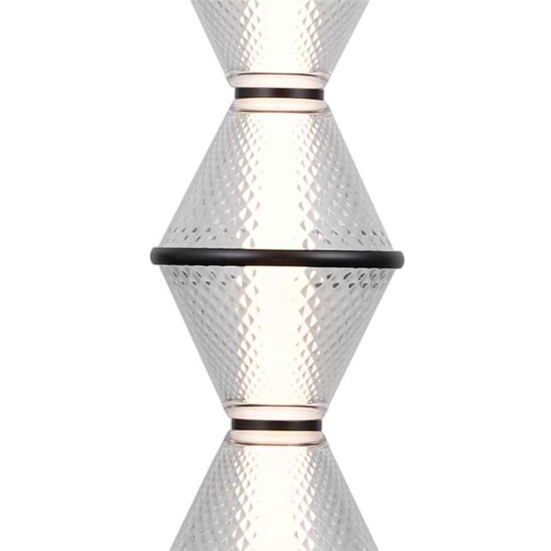 Підвісний світильник, люстра Italux PND-34395-3V-BK Fuente LED 3x15W 3000K 1108Lm IP20 чорний