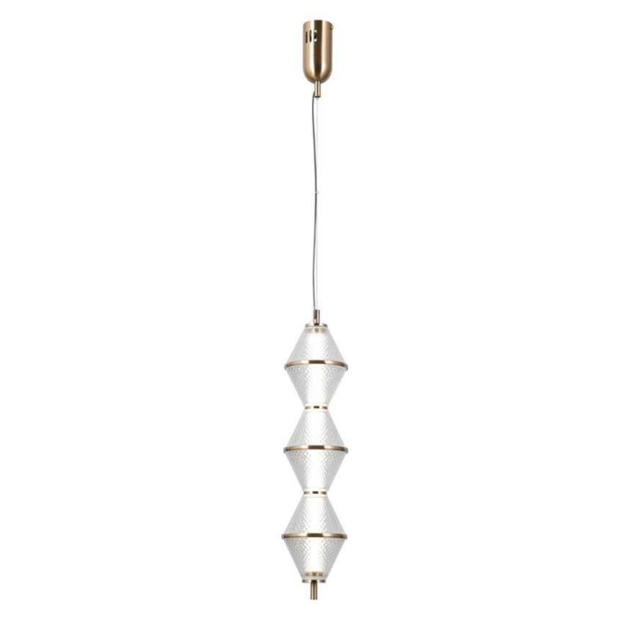 Підвісний світильник, люстра Italux PND-34395-3V-HBR Fuente LED 3x15W 3000K 1108Lm IP20 золотий Підвісний світильник, люстра Italux PND-34395-3V-HBR Fuente LED 3x15W 3000K 1108Lm IP20 золотий