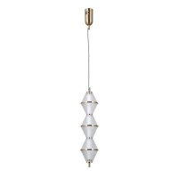 Подвесной светильник, люстра Italux PND-34395-3V-HBR Fuente LED 3x15W 3000K 1108Lm IP20 золотой