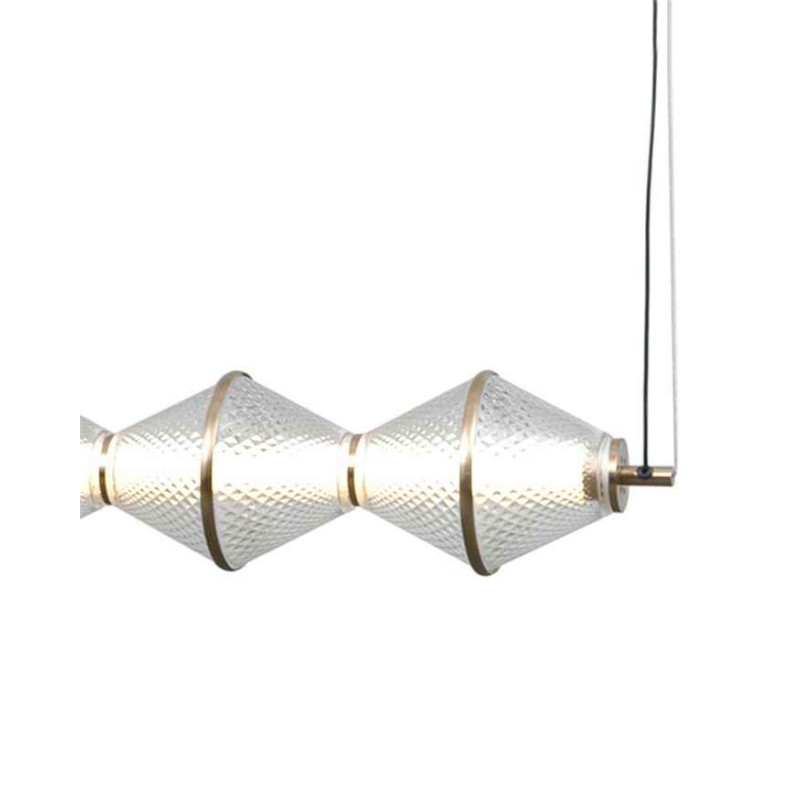 Підвісний світильник, люстра Italux PND-34395-5-HBR Fuente LED 5x25W 3000K 1576Lm IP20 золотий