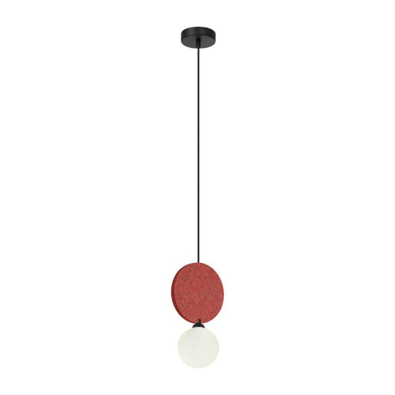 Підвісний світильник, люстра Italux PND-59779-1M-RED Andrea G9 1x25W IP20 червоний