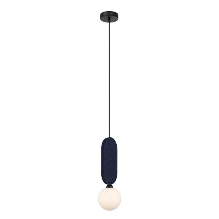 Підвісний світильник, люстра Italux PND-59815-1-BLU Lorenzo G9 1x25W IP20 синій