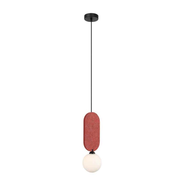 Підвісний світильник, люстра Italux PND-59815-1-RED Lorenzo G9 1x25W IP20 червоний