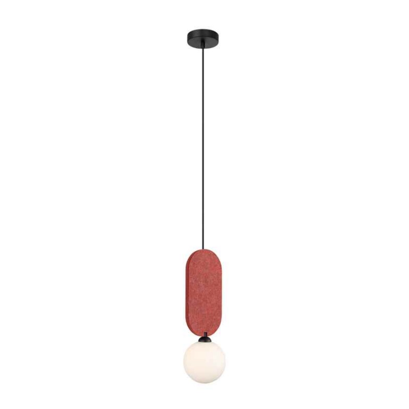 Підвісний світильник, люстра Italux PND-59815-1-RED Lorenzo G9 1x25W IP20 червоний