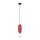 Підвісний світильник, люстра Italux PND-59815-1-RED Lorenzo G9 1x25W IP20 червоний