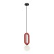 Підвісний світильник, люстра Italux PND-59839-1-RED Masso G9 1x25W IP20 червоний