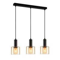 Светильник подвесной, люстра Italux PND-65342-3-BK+AMB Santia E27 3x40W IP20 черный