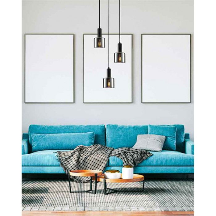 Светильник подвесной, люстра Italux PND-65342-3A-BK+SG Santia E27 3x40W IP20 черный