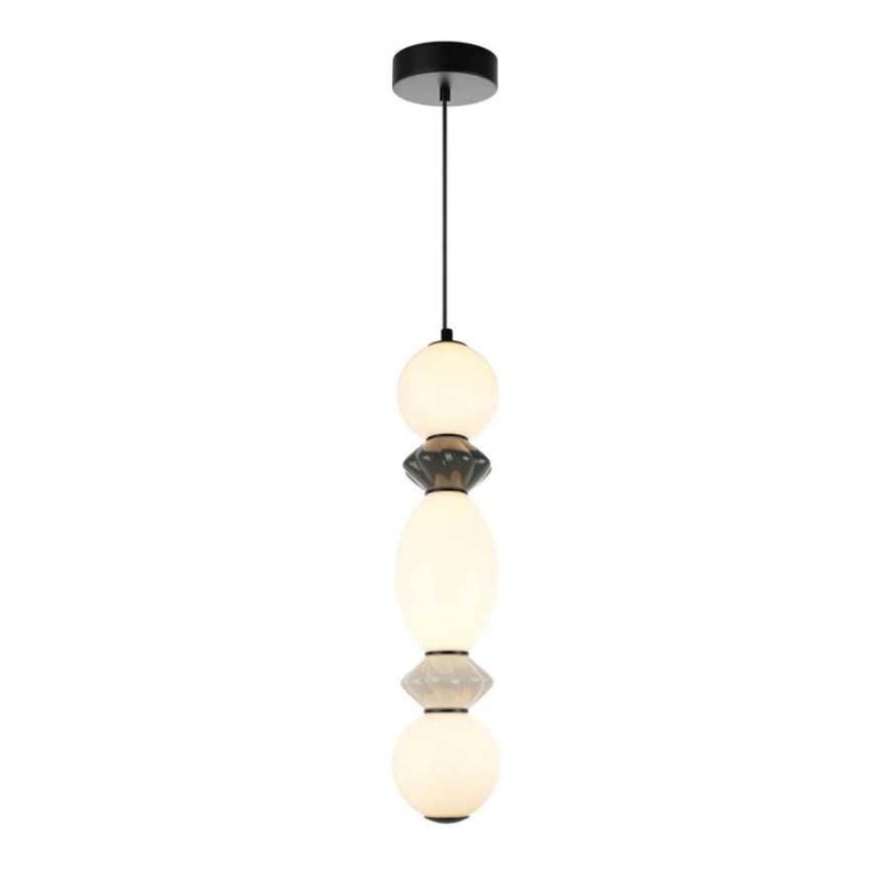 Підвісний світильник, люстра Italux PND-94921-3V-BK Balos LED 1x14W 3000K 1600Lm IP20 чорний