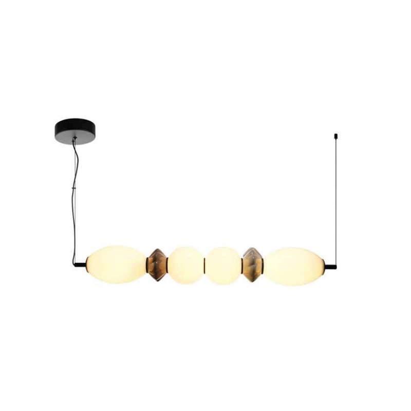 Підвісний світильник, люстра Italux PND-94921-4A-BK Balos LED 1x23W 3000K 2840Lm IP20 чорний