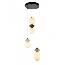 Підвісний світильник, люстра Italux PND-94921-4R-BK Balos LED 3x19W 3000K 1400Lm IP20 чорний