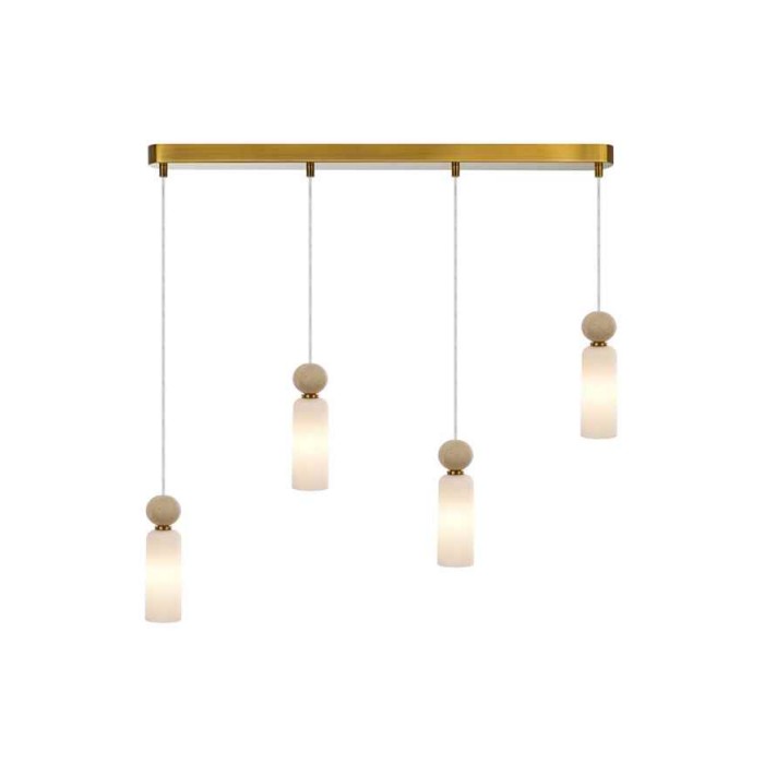 Подвесной светильник, люстра Italux PND-95331-4-BRSS Santos G9 4x40W IP20 латунный