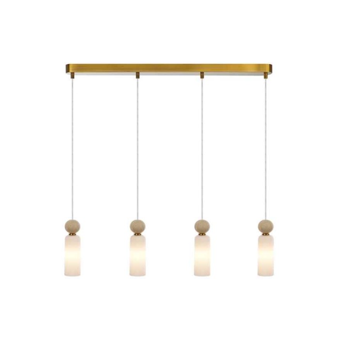 Подвесной светильник, люстра Italux PND-95331-4-BRSS Santos G9 4x40W IP20 латунный