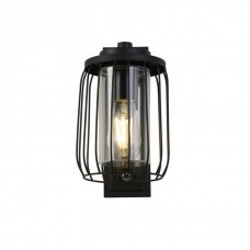 Бра Searchlight 44610BK-PIR Reed 1Lt Wall Light with PIR , Black Metal and PC Shade