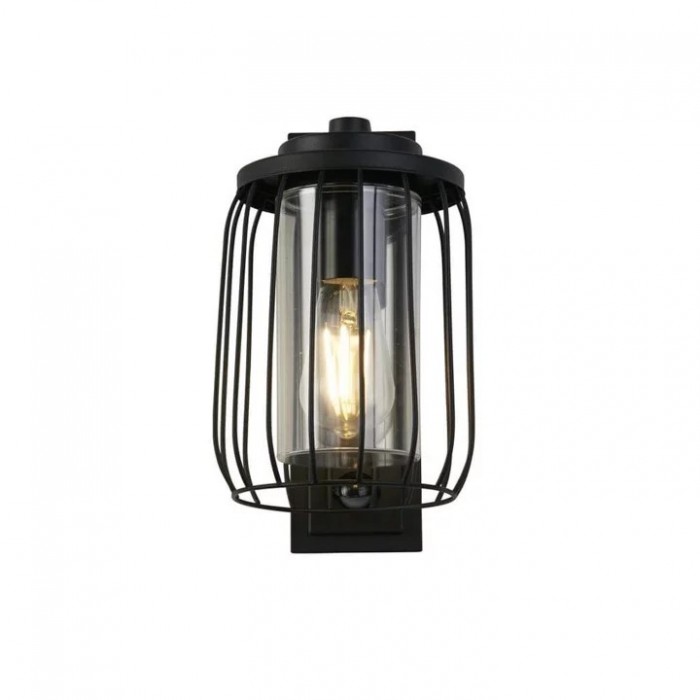 Бра - Searchlight 44610BK-PIR Reed 1L Wall Light with PIR, Black Metal и PC Shade