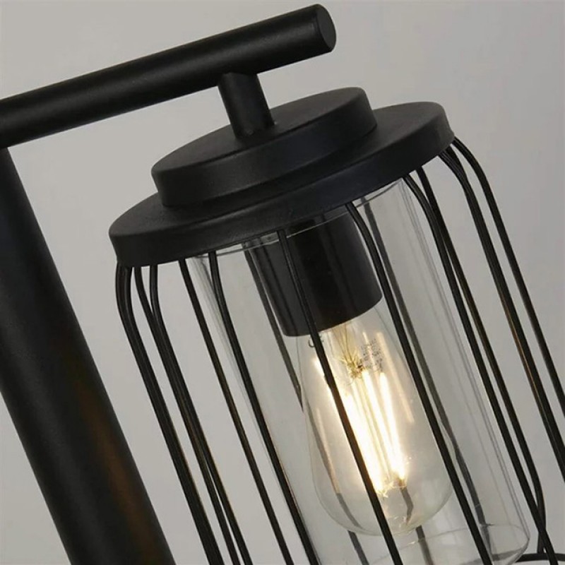 Парковий світильник Searchlight 44611BK Reed 1Lt Post Light, Black Metal and PC Shade