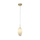 Підвісний світильник Searchlight 23141-1SB Rocky 1Lt Pendant, Satin Brass Metal & Glass