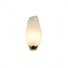 Бра Searchlight 23142-1SB Rocky 1Lt Wall Light, Satin Brass Metal & Glass