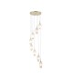 Підвісний світильник Searchlight 23147-8SB Rocky 8Lt Multi Drop Pendant, Satin Brass Metal & Glass