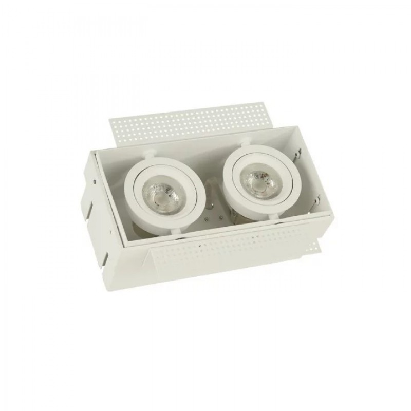 Точковий світильник Searchlight PL-SAB2-W Sablons 2 Square White Trimless