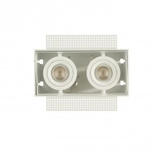 Точковий світильник Searchlight PL-SAB2-W Sablons 2 Square White Trimless