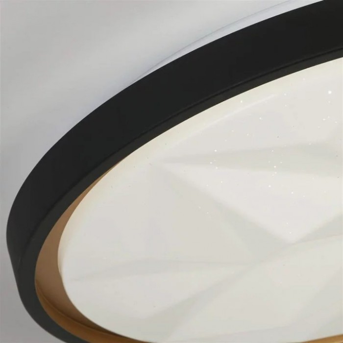 Потолочный светильник Searchlight 26185-415 Satellite LED Flush, Black with Star Effect Diffuser, 25 Вт, 1430 лм, 3000К-4000К-6000К Потолочный светильник Searchlight 26185-415 Satellite LED Flush, Black with Star Effect Diffuser, 25 Вт, 1430 лм, 3000К-4000К-6000К