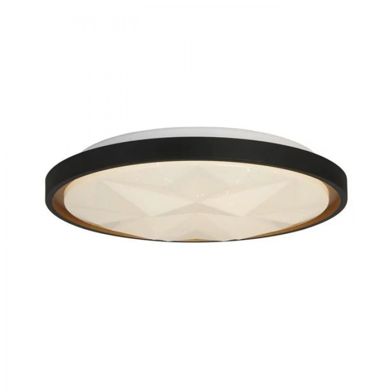 Стельовий світильник Searchlight 26185-415 Satellite LED Flush, Black with Star Effect Diffuser, 25 Вт, 1430 лм, 3000К-4000К-6000К