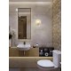 Бра - Searchlight 28980SS Shell 1Lt Wall Light, Satin Silver Metal &Frosted Glass IP44