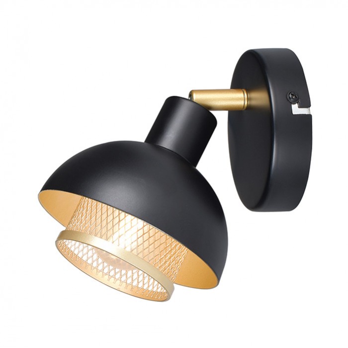 Спот Italux SPL-27357-1-BK-GD Savio Спот Italux SPL-27357-1-BK-GD Savio