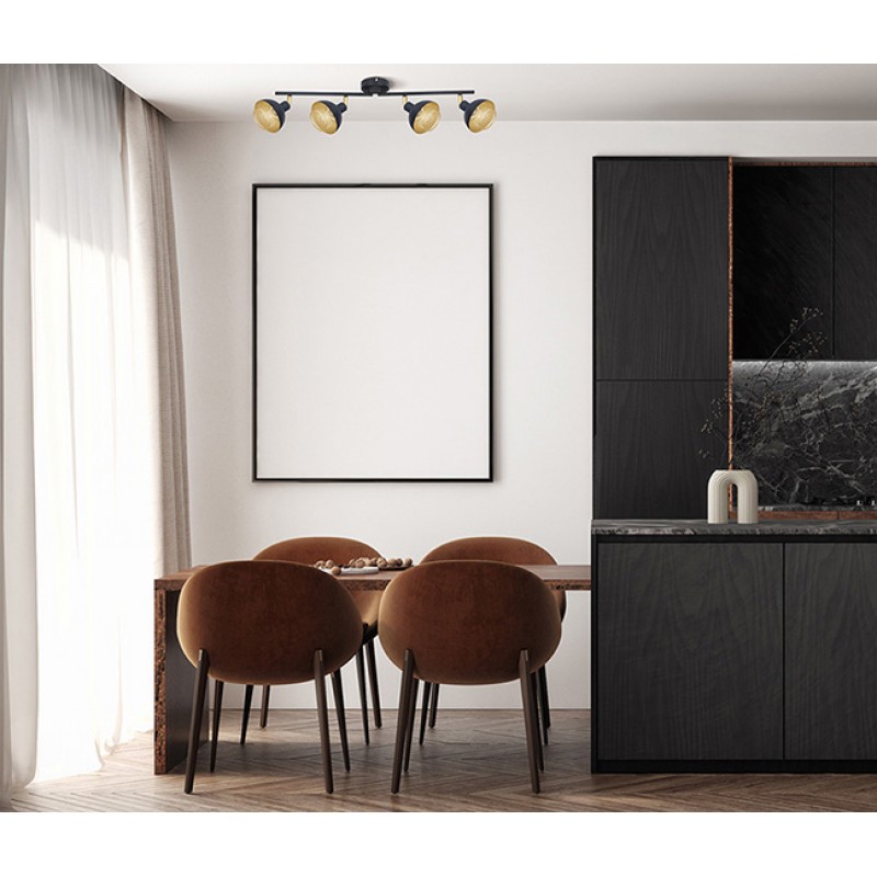 Спот - Italux SPL-27357-4-BK-GD Savio