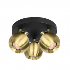 Спот Italux SPL-45379-3R-BK-GD Lafin