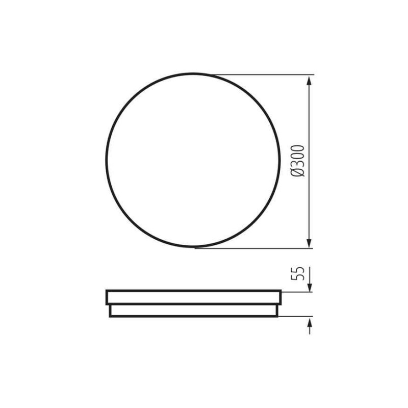 Стельовий світильник Kanlux 38384 Beno Eco 30W CCT O W, 30 Вт, 3050 лм, 3000К/4000К/6500К