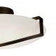 Люстра - Searchlight 73990-3BK Sundial Flush - Black Metal & Frosted Glass
