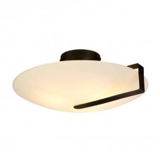 Люстра - Searchlight 73990-3BK Sundial Flush - Black Metal & Frosted Glass