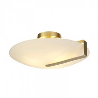 Люстра Searchlight 73990-3GO Sundial Flush - Gold Metal & Frosted Glass