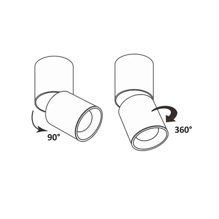 Светильник поворотный, спот Goldlux 314079 Astra GU10 1x10W IP20 черный