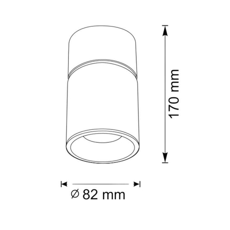 Світильник поворотний, спот Goldlux 314079 Astra GU10 1x10W IP20 чорний