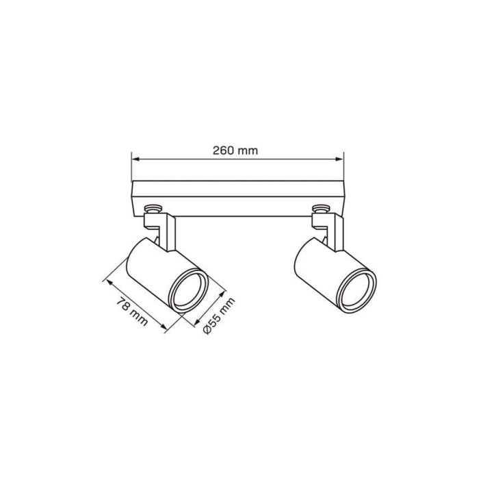 Светильник поворотный, спот Goldlux 328731 Lynx GU10 2x10W IP20 белый
