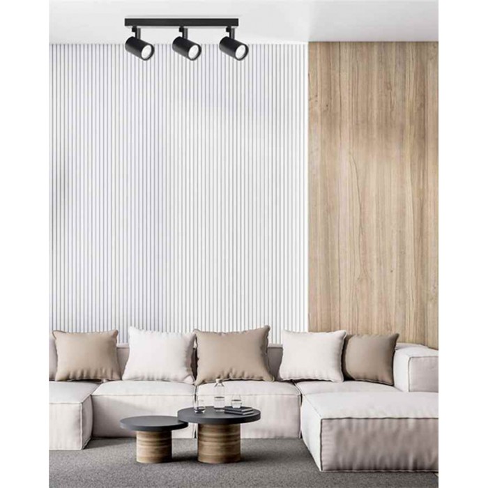 Светильник поворотный, спот Goldlux 328700 Lynx GU10 3x10W IP20 черный