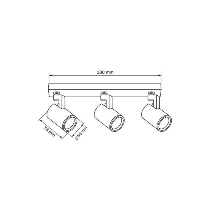 Светильник поворотный, спот Goldlux 328748 Lynx GU10 3x10W IP20 белый