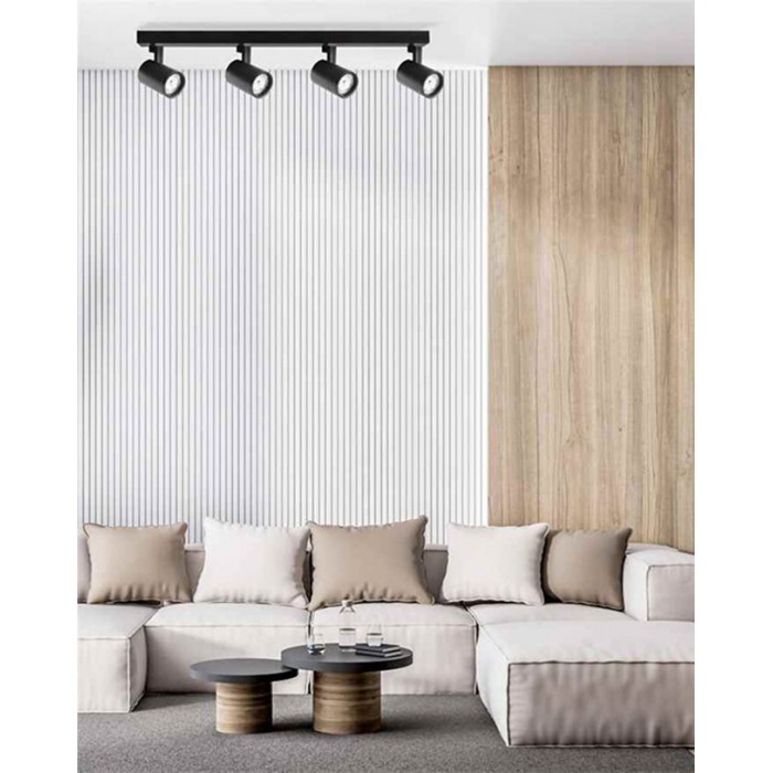 Светильник поворотный, спот Goldlux 328717 Lynx GU10 4x10W IP20 черный