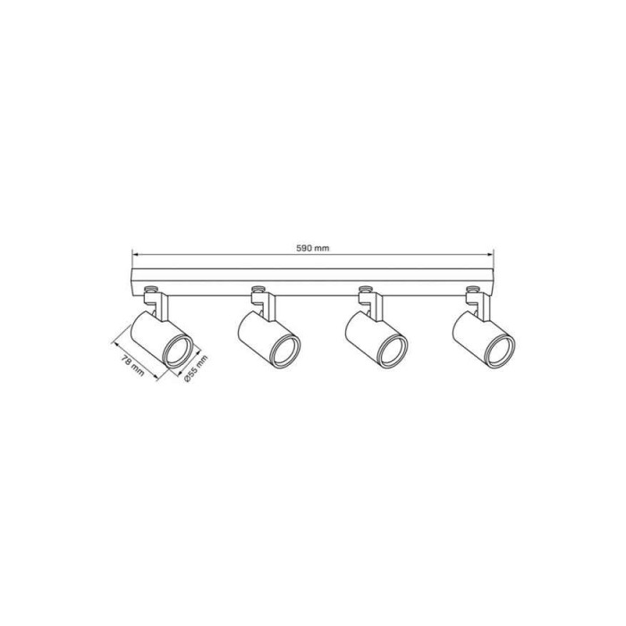 Светильник поворотный, спот Goldlux 328755 Lynx GU10 4x10W IP20 белый