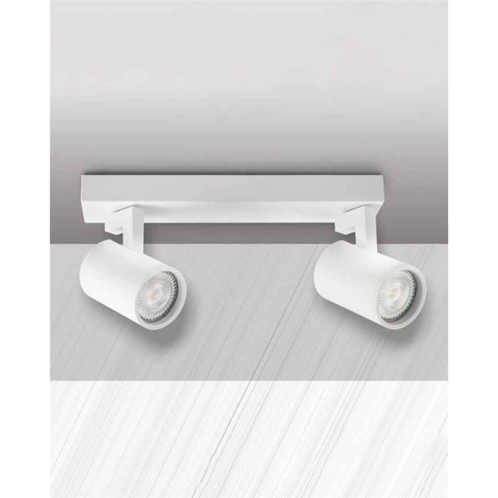 Светильник поворотный, спот Goldlux 328731 Lynx GU10 2x10W IP20 белый