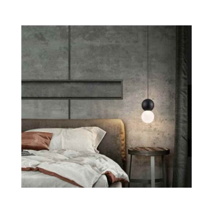 Підвісний світильник, люстра Kloodi DECO_PE-SONYA80 3W 3K BK SONYA80 LED 1x3W 3000К 120Lm IP20 чорний
