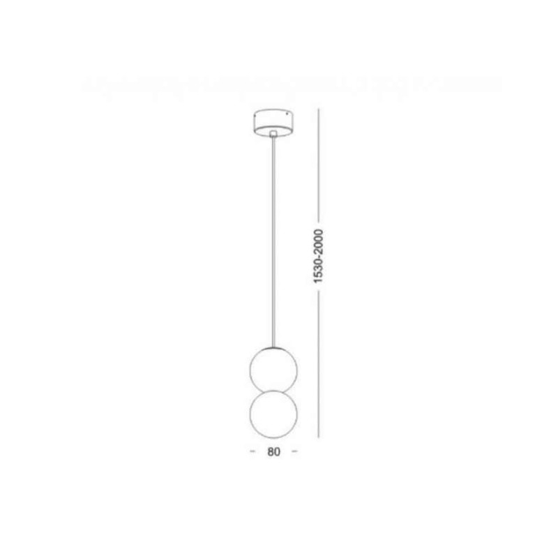 Подвесной светильник, люстра Kloodi DECO_PE-SONYA80 3W 3K BK SONYA80 LED 1x3W 3000К 120Lm IP20 черный